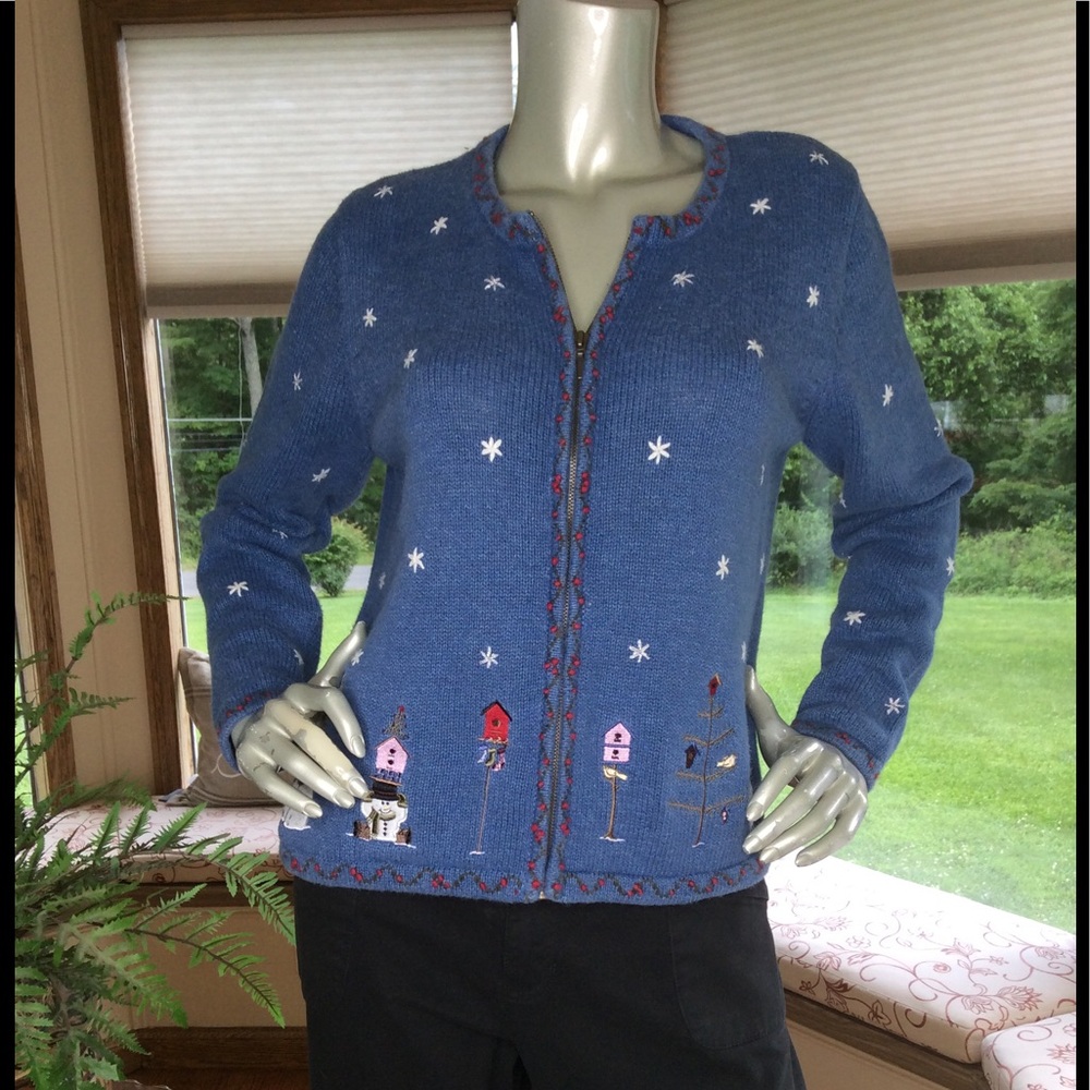 Christopher & Banks Cardigan Hand Embroidered S
